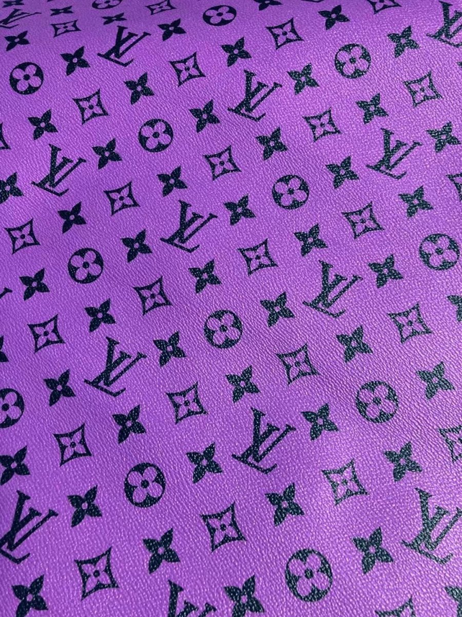 Beautiful Pure Purple Designer Faux Leather for Custom Sneakers Bag - mingfabricstore