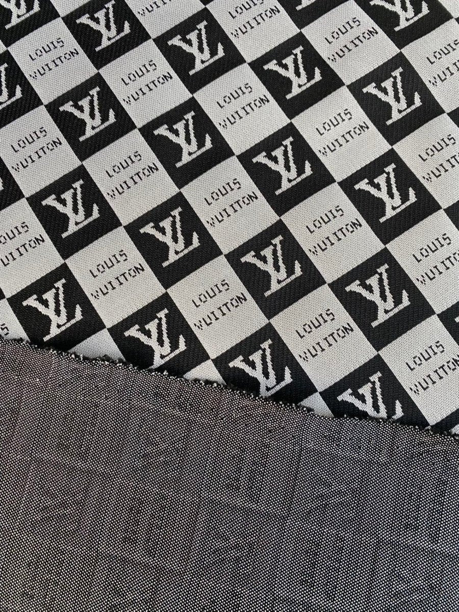 Black Louis Vuitton Knitted Stretchy Fabric for Clothing Bespoke - mingfabricstore