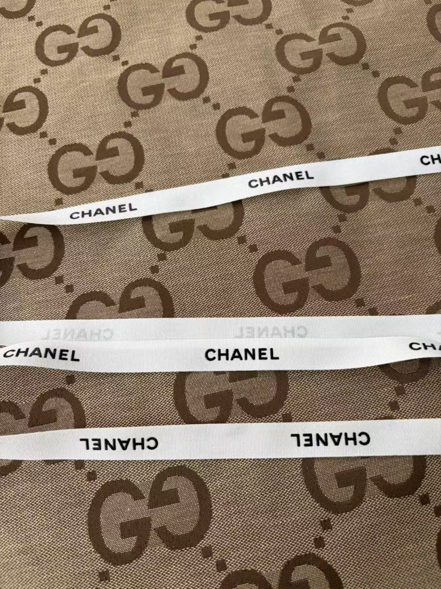 Black White Chanel Ribbon for DIY Crafts Gift Wrap - mingfabricstore