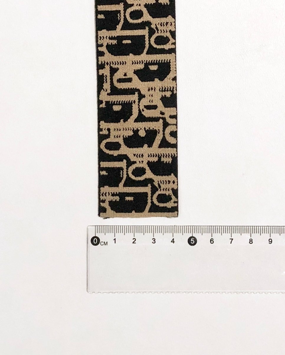 Brown Dior Elastic Band Strap Wrap - mingfabricstore
