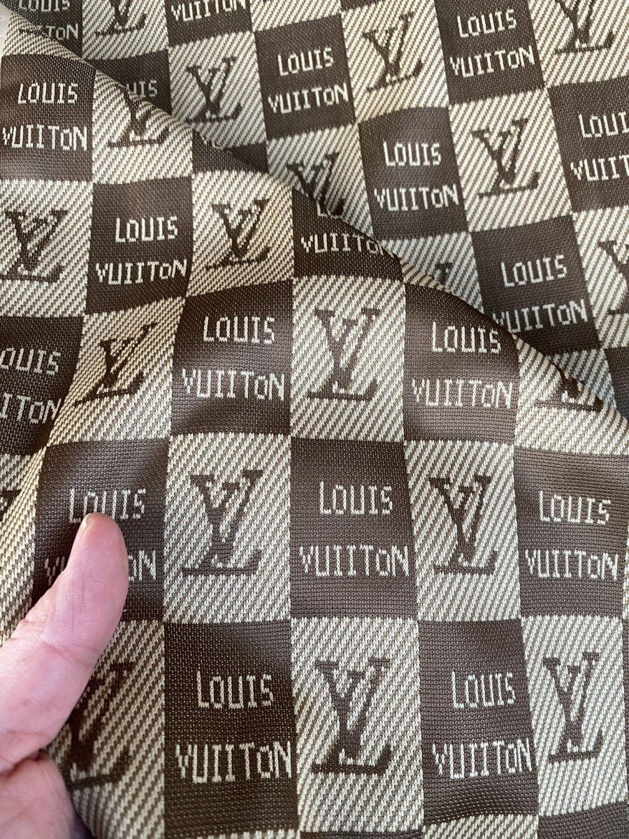 Brown Louis Vuitton Knitted Stretchy Fabric for Clothing Bespoke - mingfabricstore