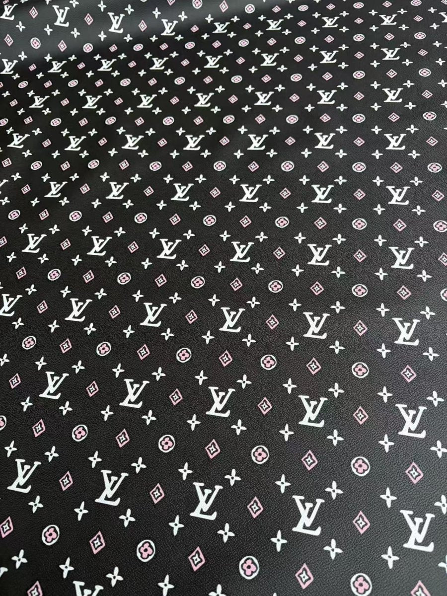 Classic Black Louis Vuitton LV Designer Leather - mingfabricstore