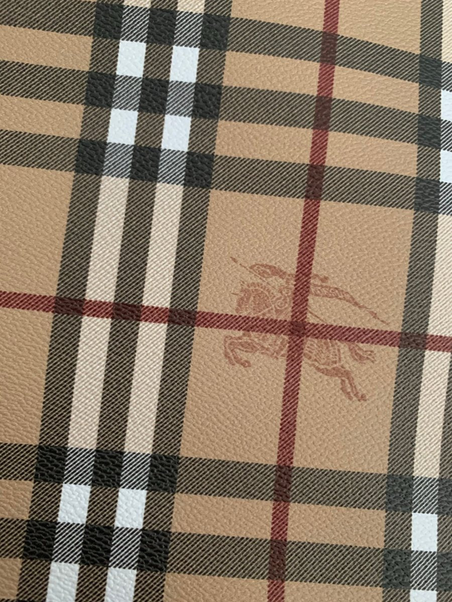 Classic Burberry Faux Leather with Horse Mark for Custom - mingfabricstore