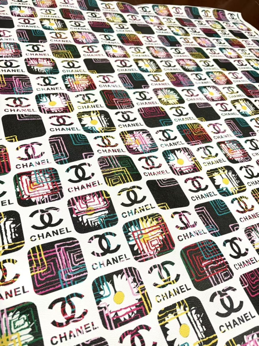 Colorful Chanel Designer Leather Sheet for Custom DIY Crafts Hobby Projects - mingfabricstore