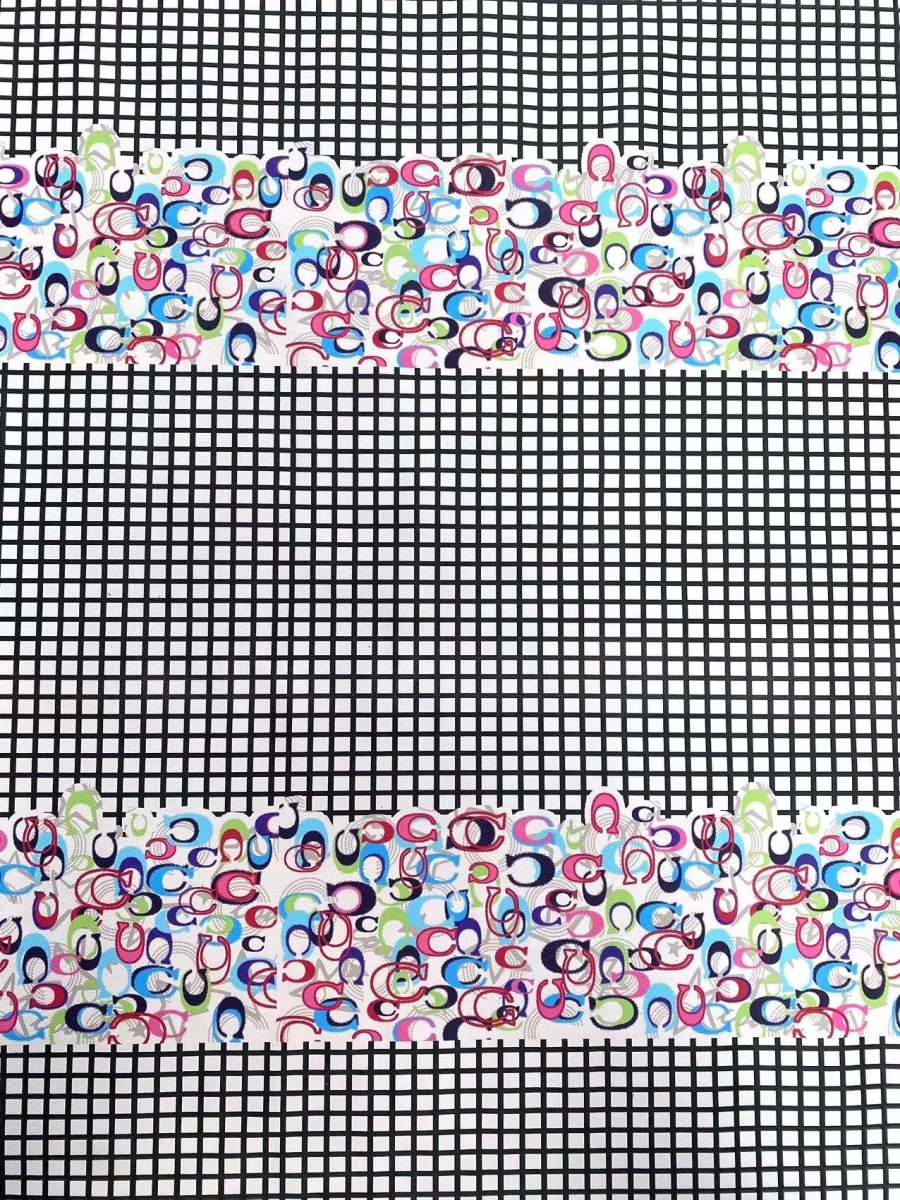 Colorful Coach Leather Fabric Handmade Vinyl for DIY Sewing Custom Sneakers Upholstery - mingfabricstore