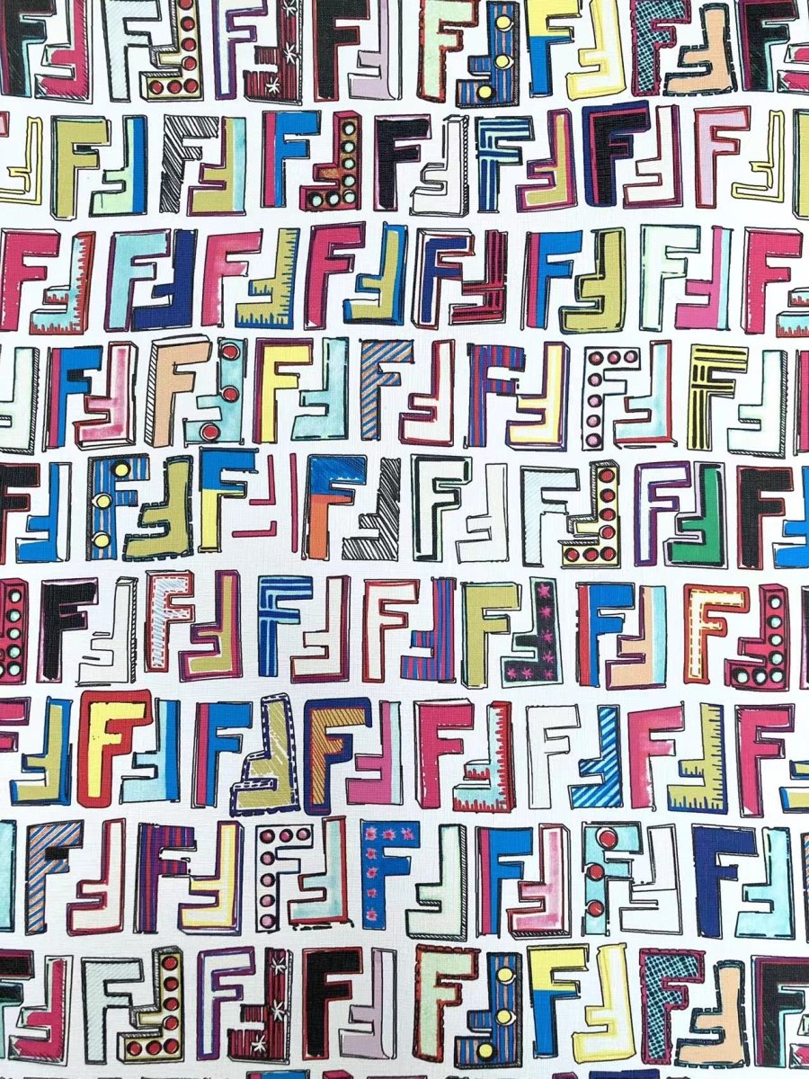 Colorful Fendi Casual FF VInyl Leather for Custom Sneakers - mingfabricstore