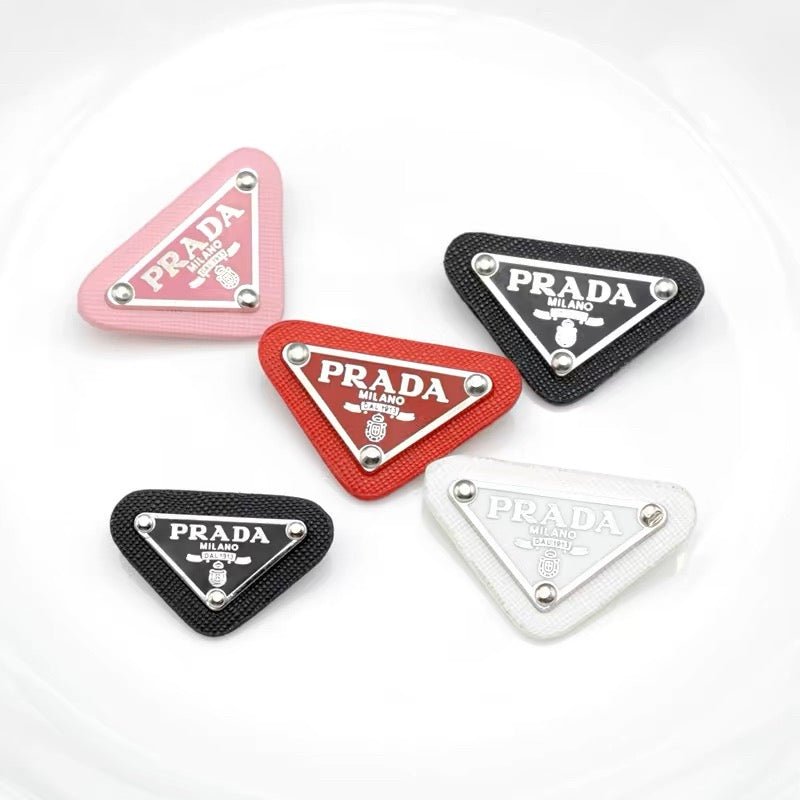 Colorful Prada Logo Emblem Badge Brooches Accessory - mingfabricstore