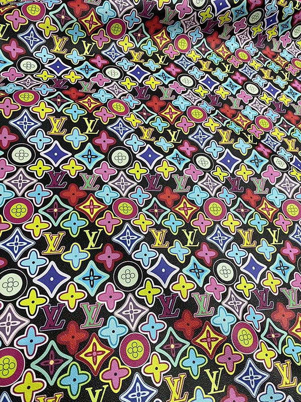 Colorful Designer Fabric Louis Vuitton Bag Custom Leather