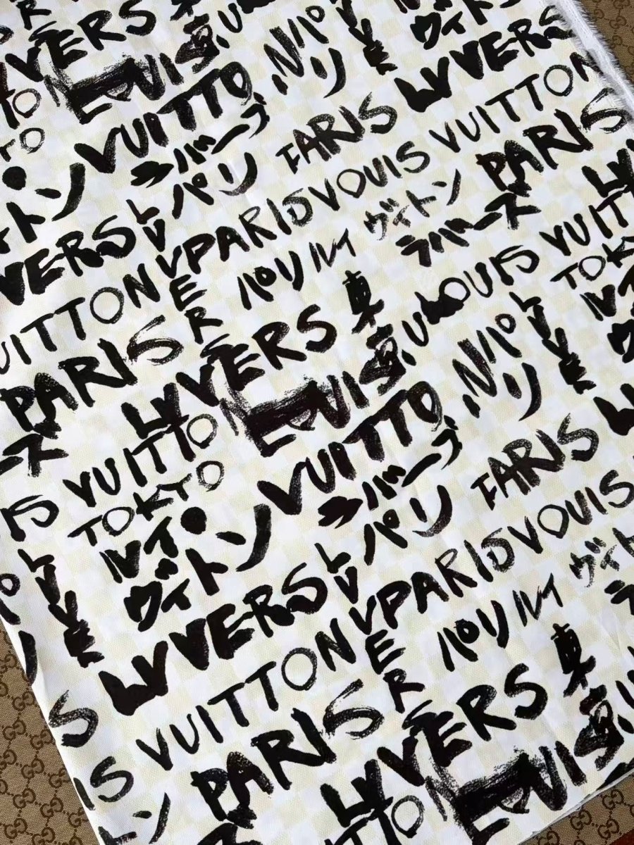 Cotton LV Printing DIY Designer Fabric Tokyo Design - mingfabricstore