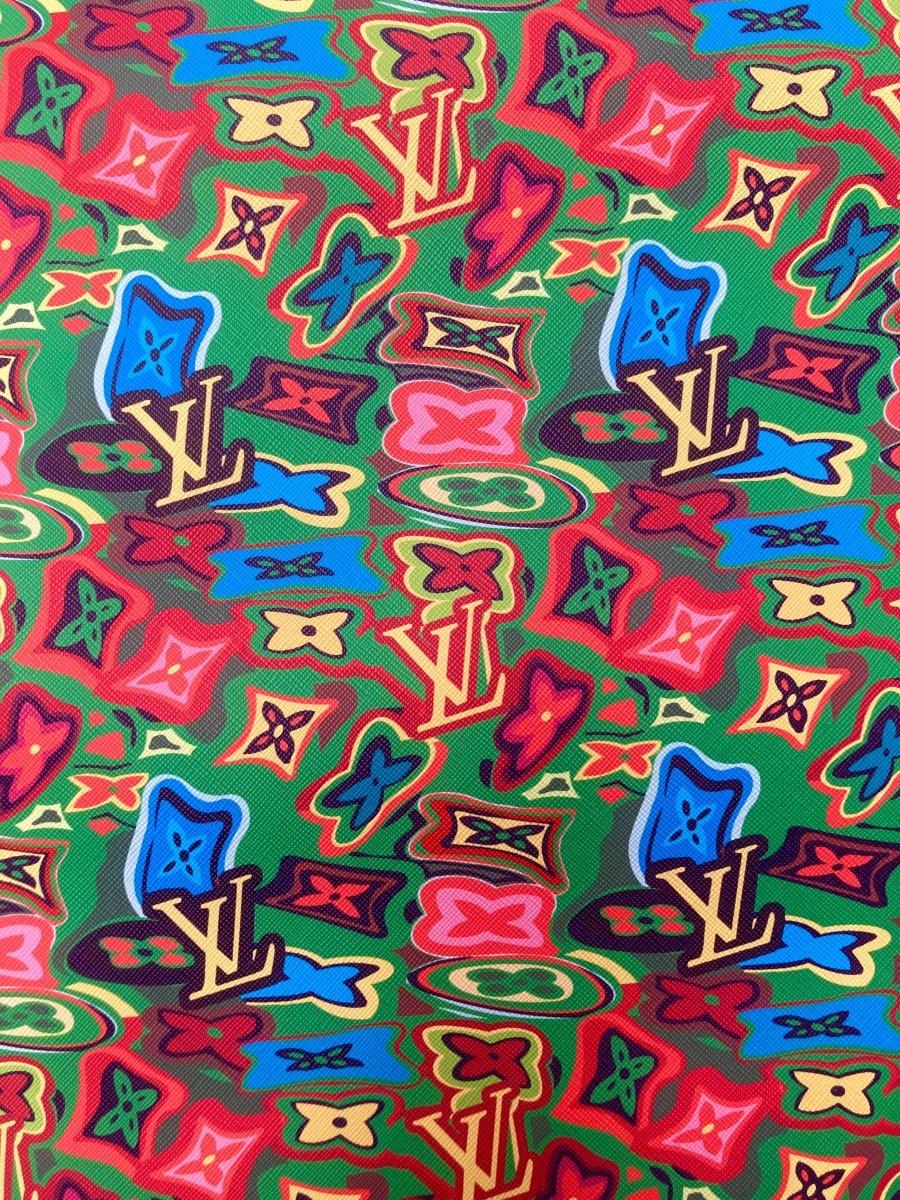 Crafts New Color Trending LV Designer Vinyl for Custom Crocs - mingfabricstore