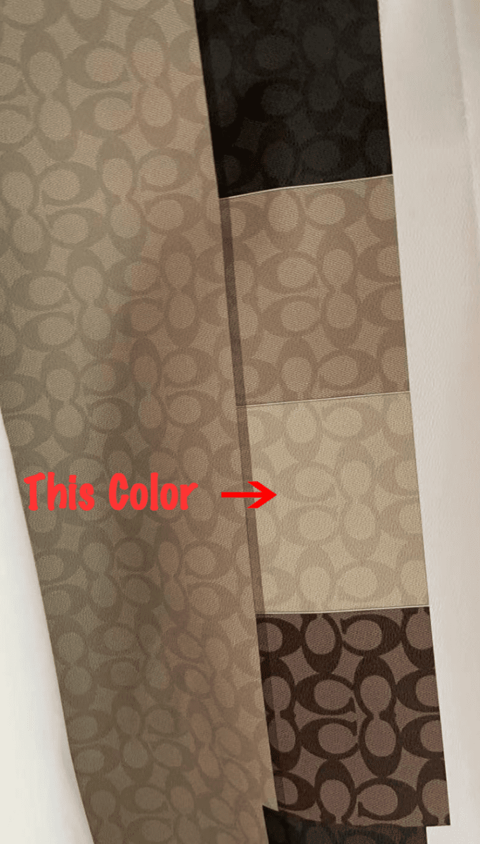 Cream Coach Vinyl Leather for Bag Material Custom Shoes - mingfabricstore