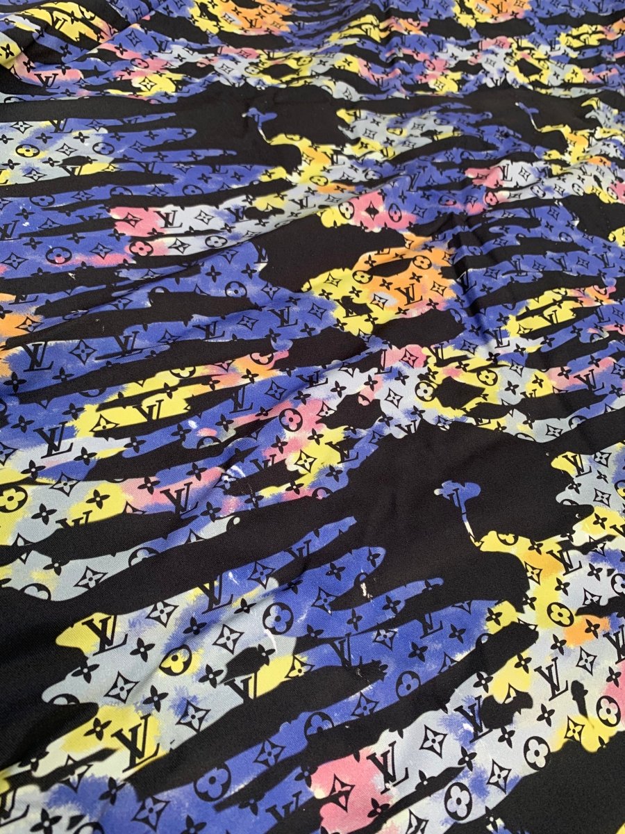 Custom Beautiful Camouflage LV Cotton Fabric for Handmade Crafts DIY Jackets - mingfabricstore