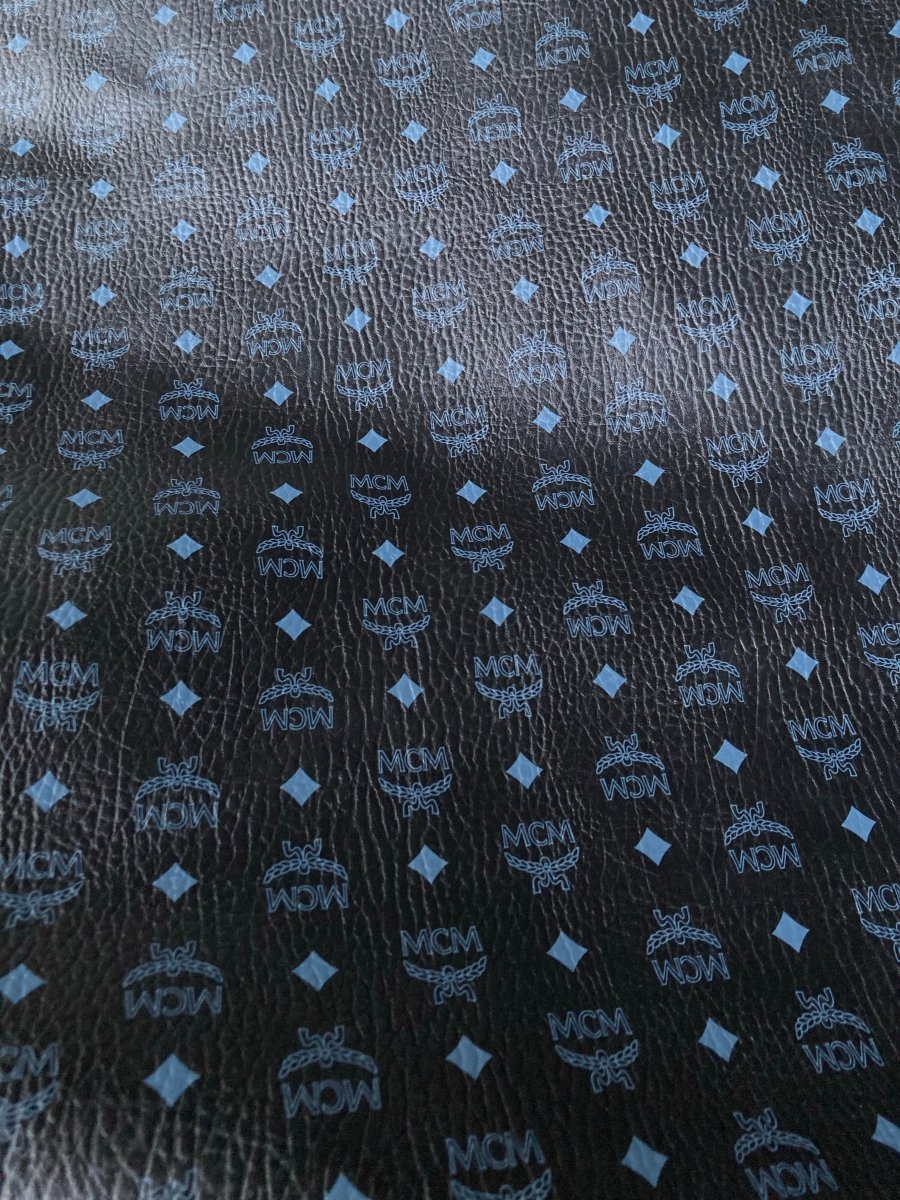 Custom Material Handmade Fabric Black MCM Vinyl - mingfabricstore