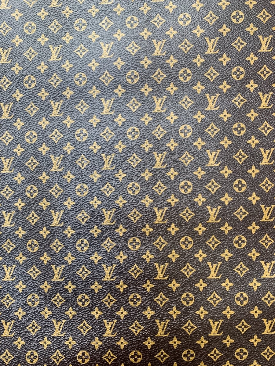 Custom Small Letter Half Inch Classic LV Leather for DIY - mingfabricstore