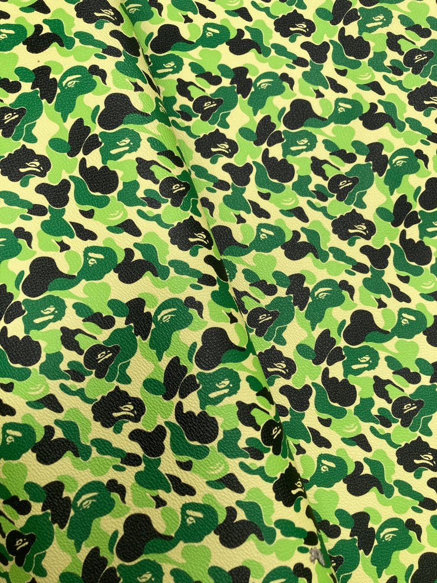 Custom Sneakers Green Bape Vinyl for Handmade Crafting - mingfabricstore