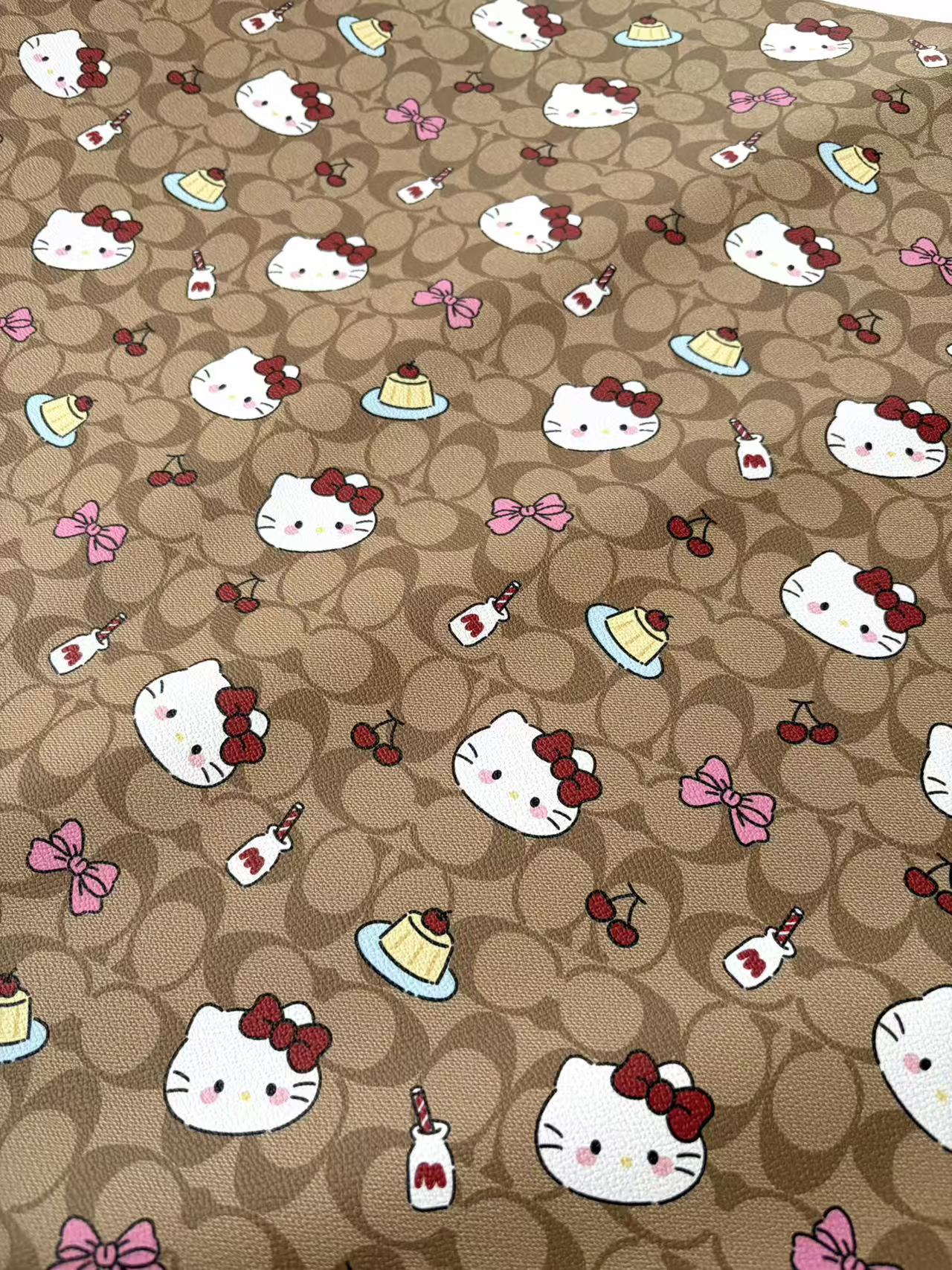 Hello Kitty Coach Leather Sheet for DIY Sewing Crafts Projects