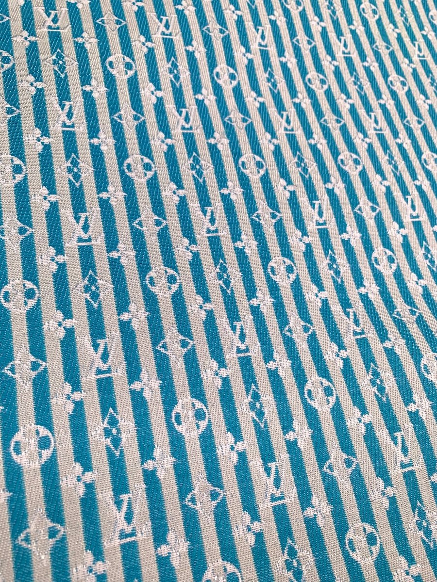 Designer Fabric Stripe LV Cotton Jacquard for Handmade Crafts - mingfabricstore