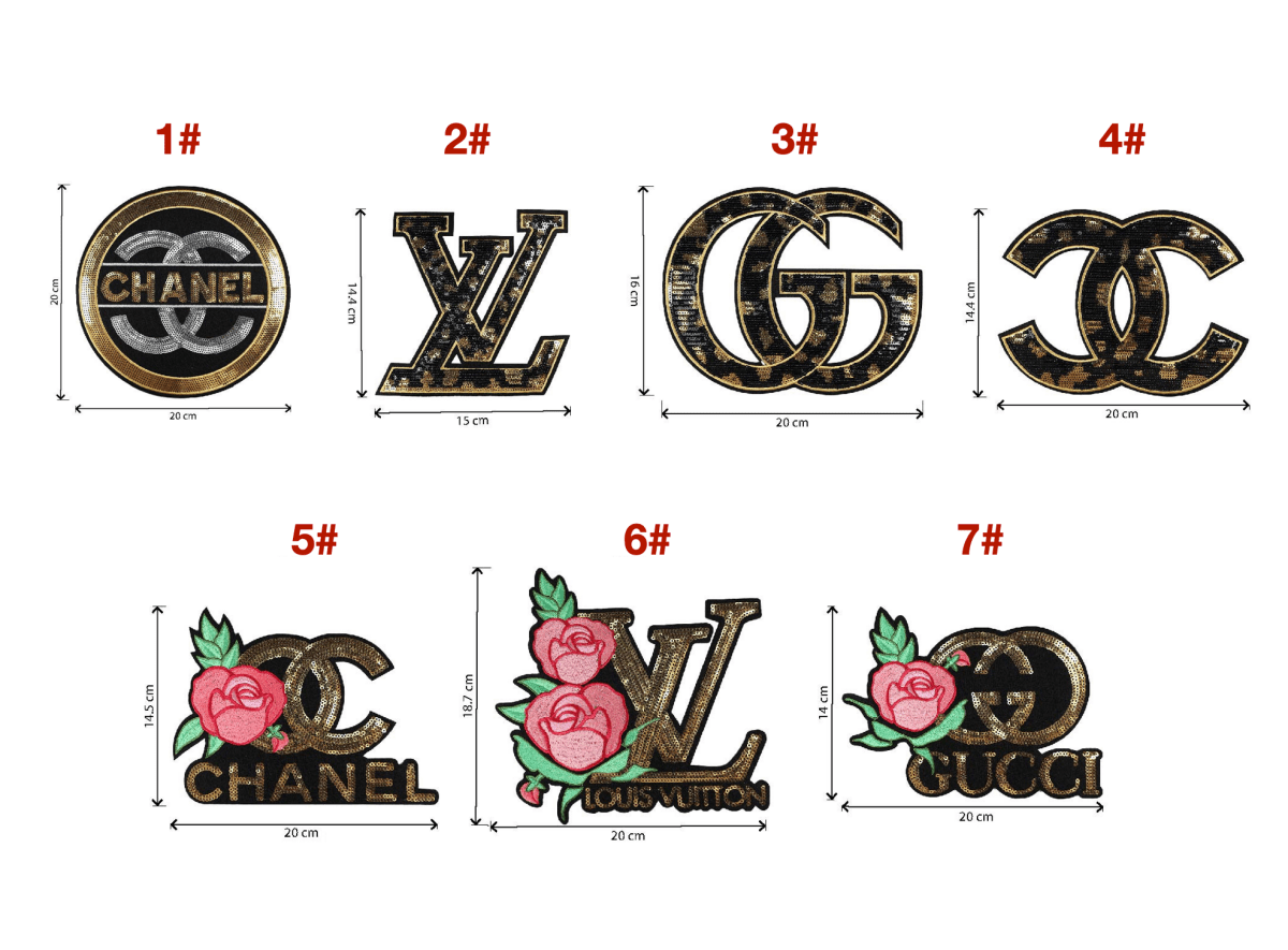 Embroidery Chanel Gucci LV Patches Custom Clothing Jackets - mingfabricstore