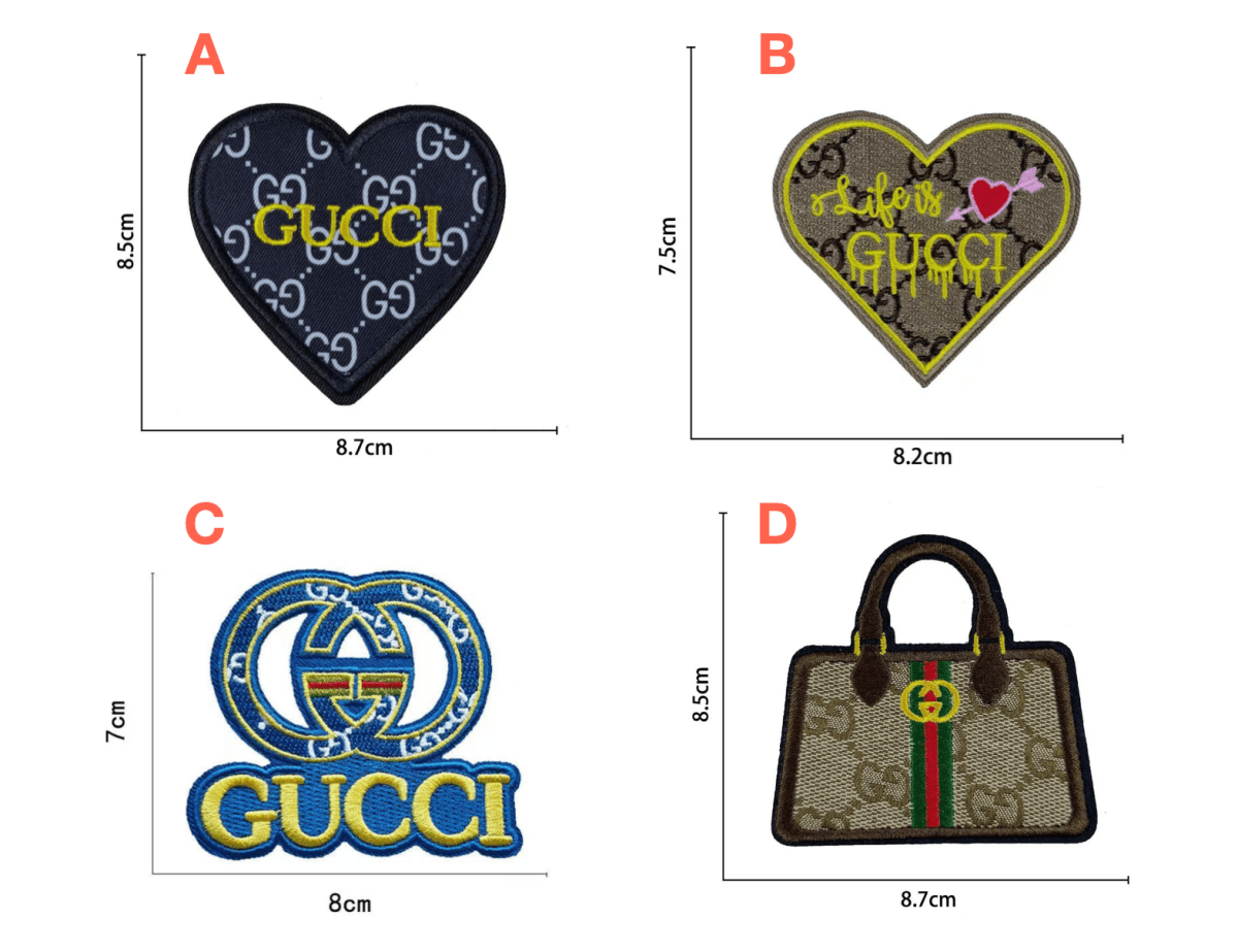Embroidery Gucci iron on Patches Custom Clothing Jackets - mingfabricstore