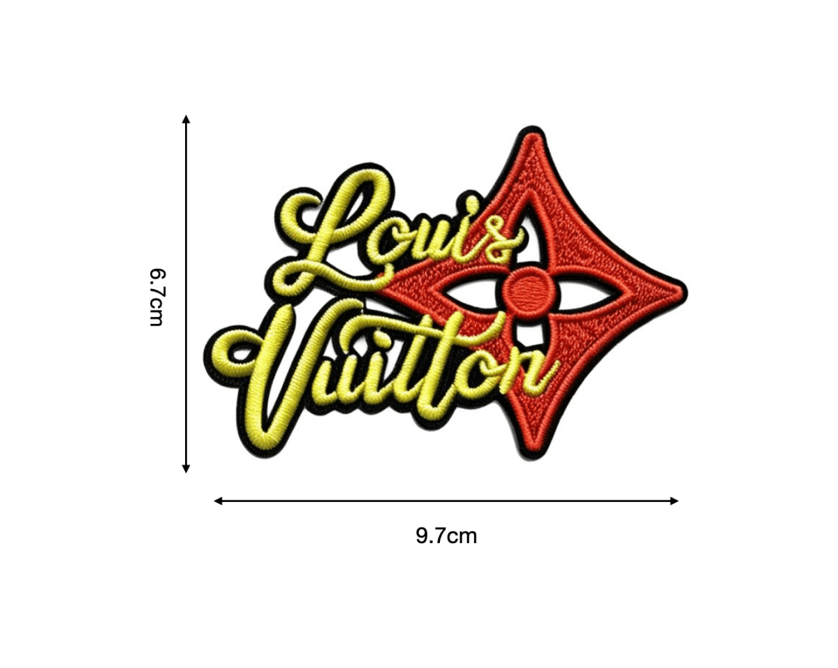 Embroidery LV iron on Patches Custom Clothing Jackets - mingfabricstore