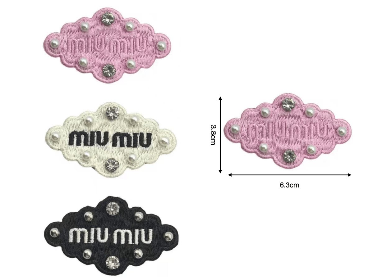 Embroidery Miu Miu Patches Custom Clothing Jackets - mingfabricstore