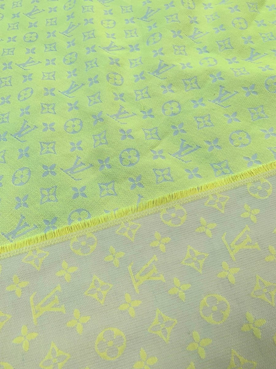 Fresh Yellow Summer LV Cotton Fabric for Clothing - mingfabricstore