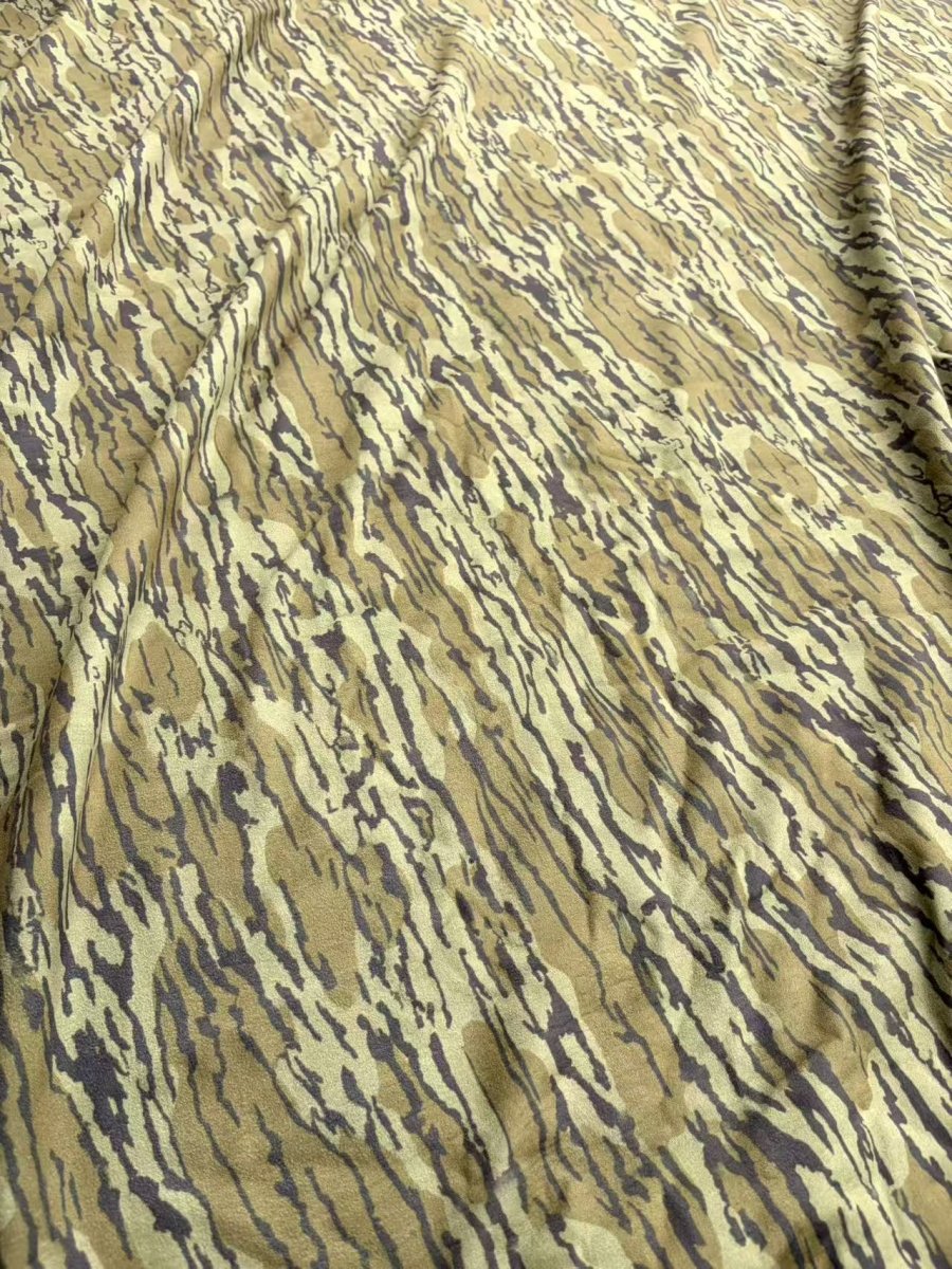 Green Forest Camo Suede Stretchy Fabric for Speaker Pod DIY - mingfabricstore