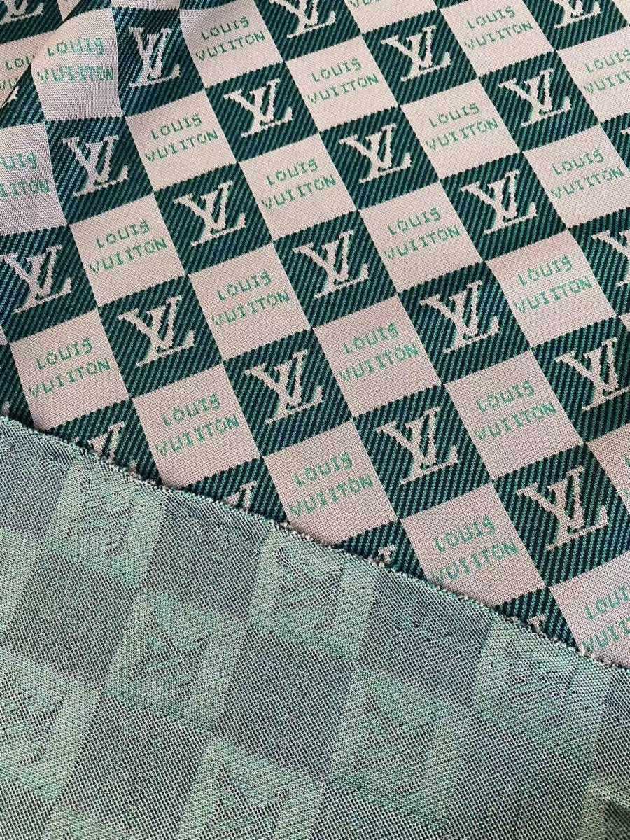 Green Louis Vuitton Knitted Stretchy Fabric for Clothing Bespoke - mingfabricstore