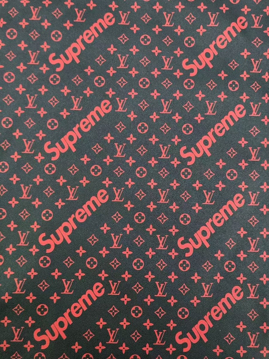 Handmade Crafting LV Supreme Vinyl Leather for Custom Car Upholstery - mingfabricstore