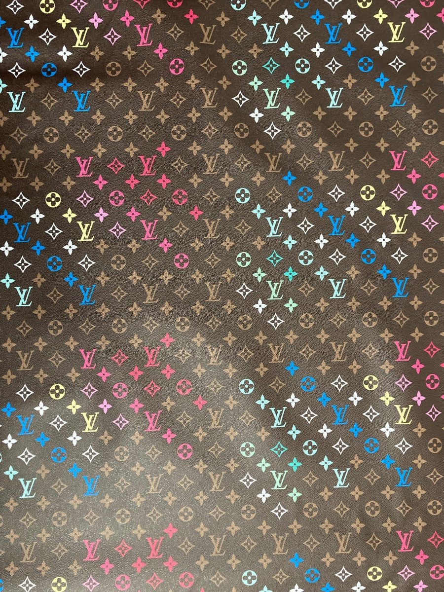 Handmade Leather Colorful Classic LV Monogram for Custom - mingfabricstore