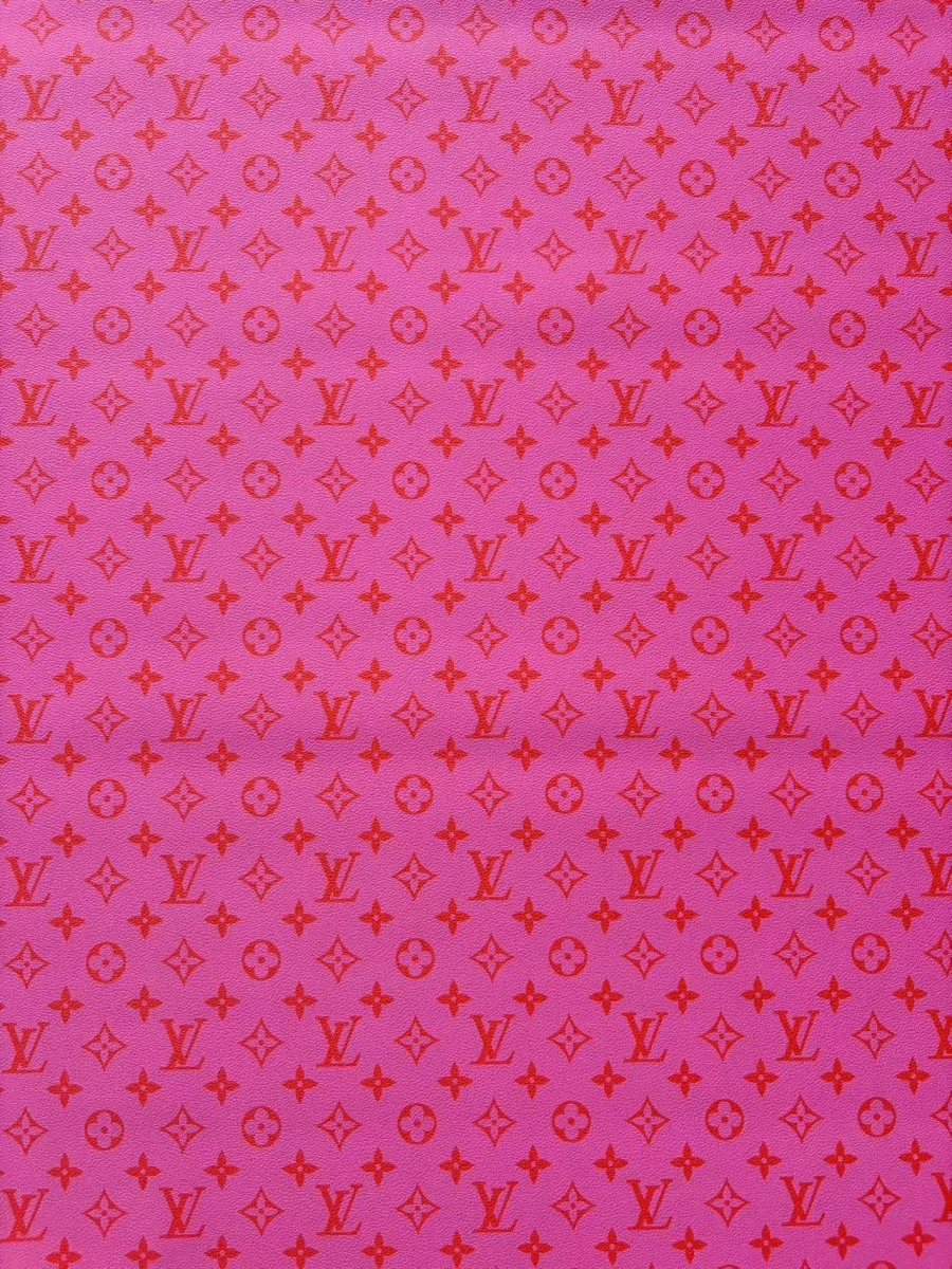 Hot Pink LV Orange Leather for DIY Crafts Sneakerhead Hobbylobby - mingfabricstore