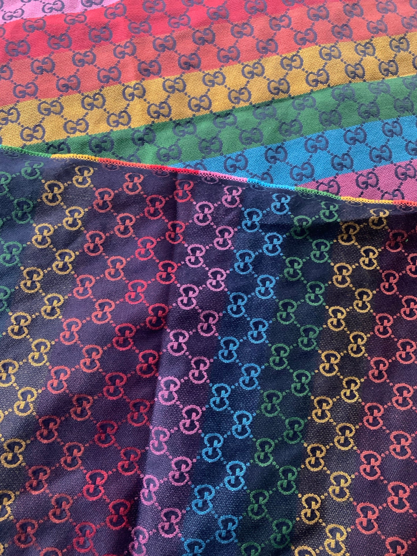 Hottest Rainbow Gucci Fabric for Bag Custom