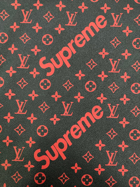 Handmade Crafting LV Supreme Vinyl Leather for Custom Car Upholstery