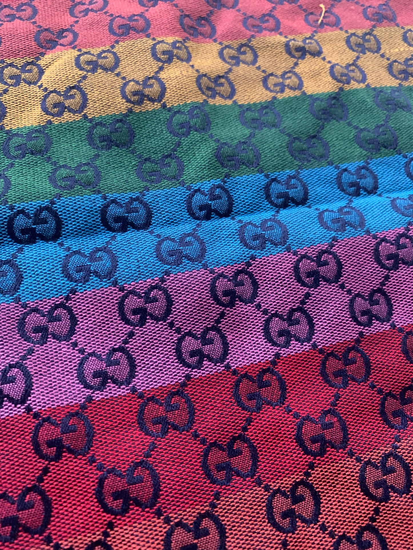 Hottest Rainbow Gucci Fabric for Bag Custom