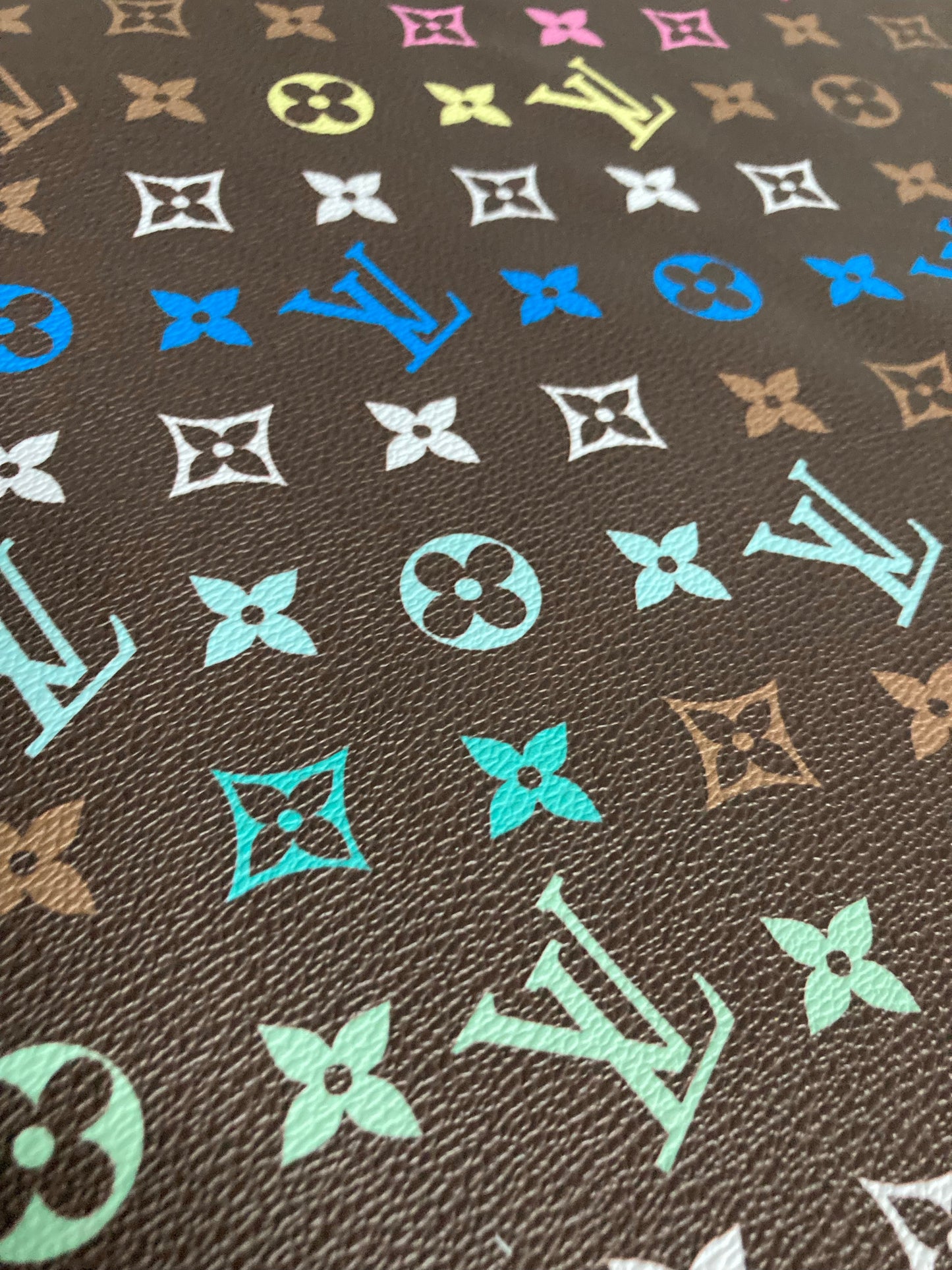 Handmade Leather Colorful Classic LV Monogram for Custom