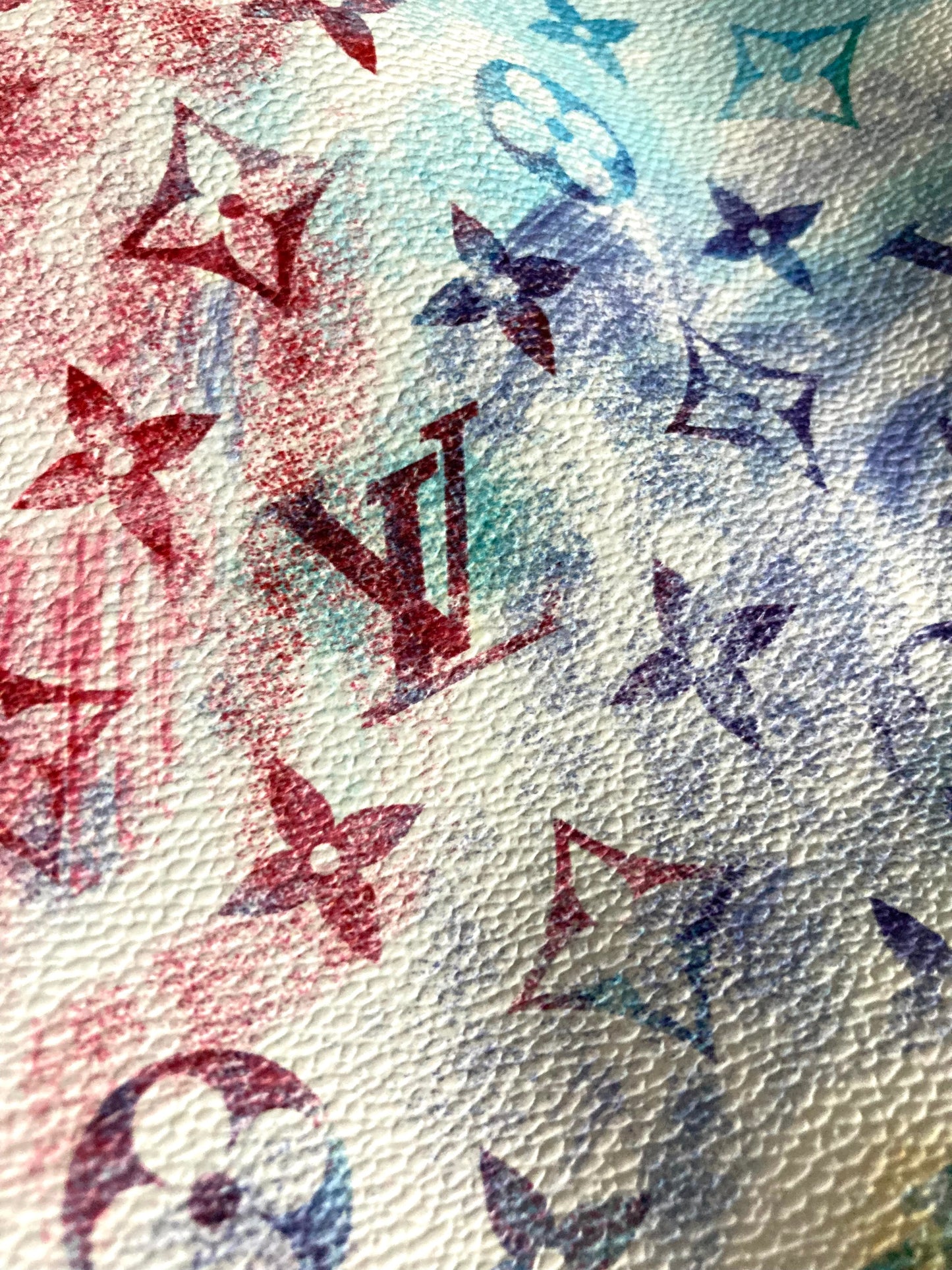 Sktech Colorful LV Leather Vinyl for Custom Bag Furnituer