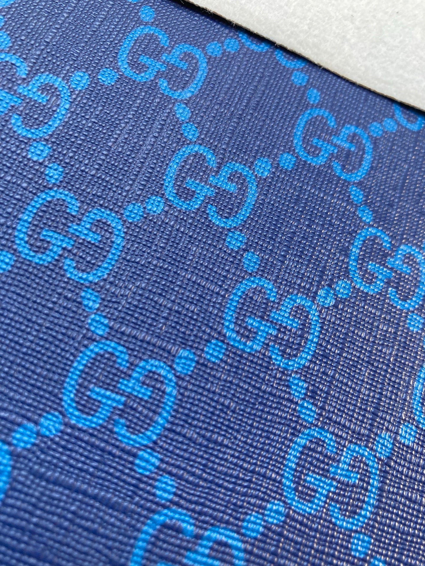 Deep Blue Gucci Leather for Custom Sneaker Furniture