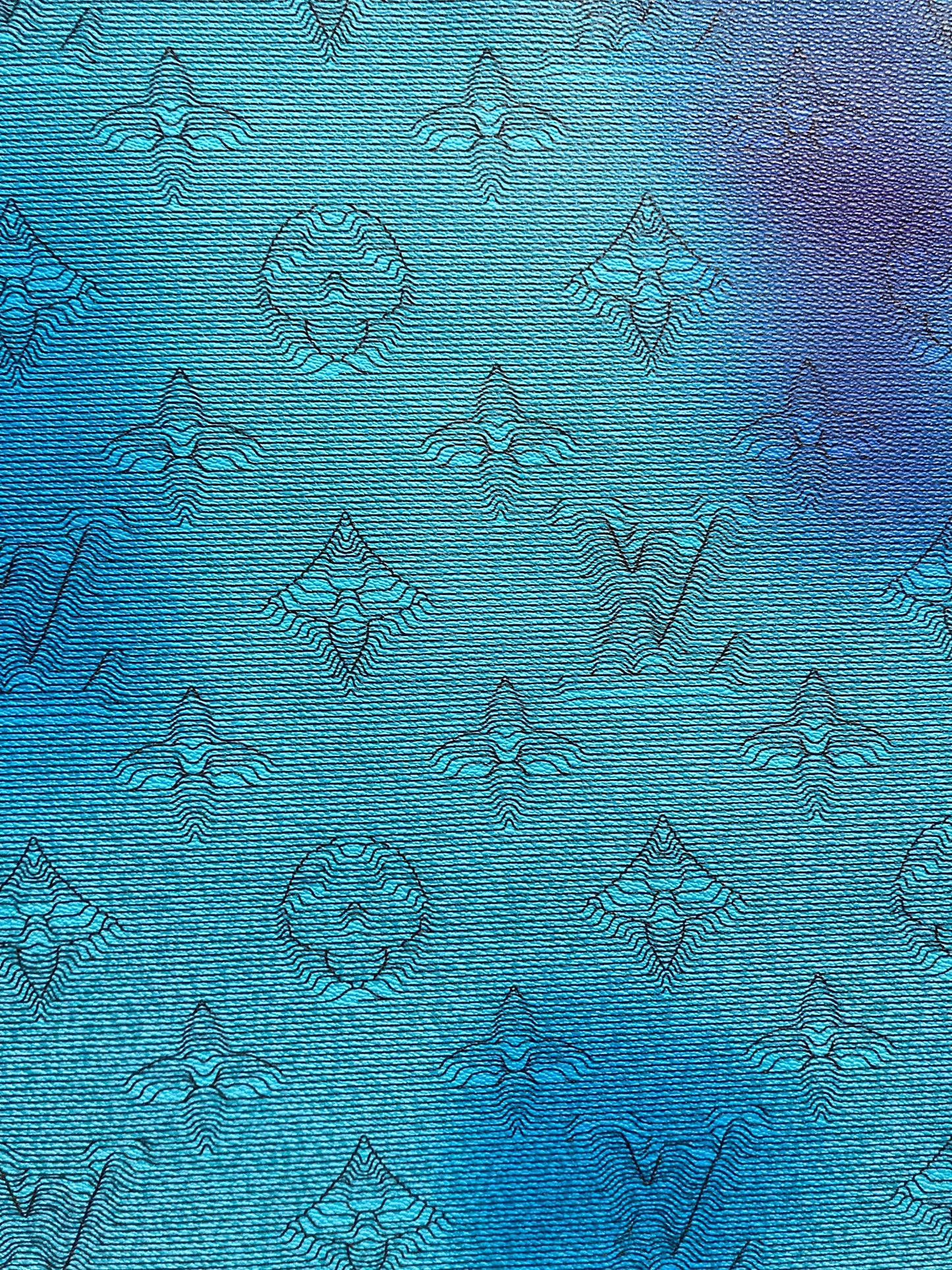 Designer Handmade Blue Camouflage Vinyl Leather for Custom Handmade