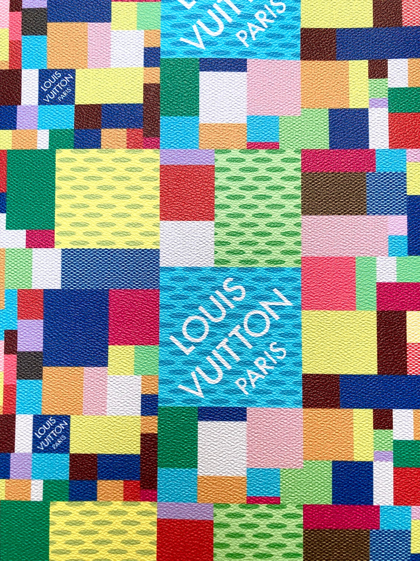 Designer Vinyl Handmade Color Damier LV for Custom Crafts