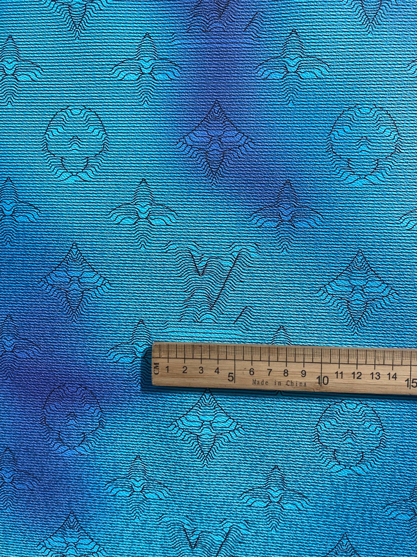 Designer Handmade Blue Camouflage Vinyl Leather for Custom Handmade