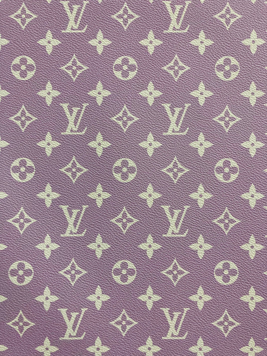 Custom Designer Leather Light Purple Lv for Sneaker Upholstery