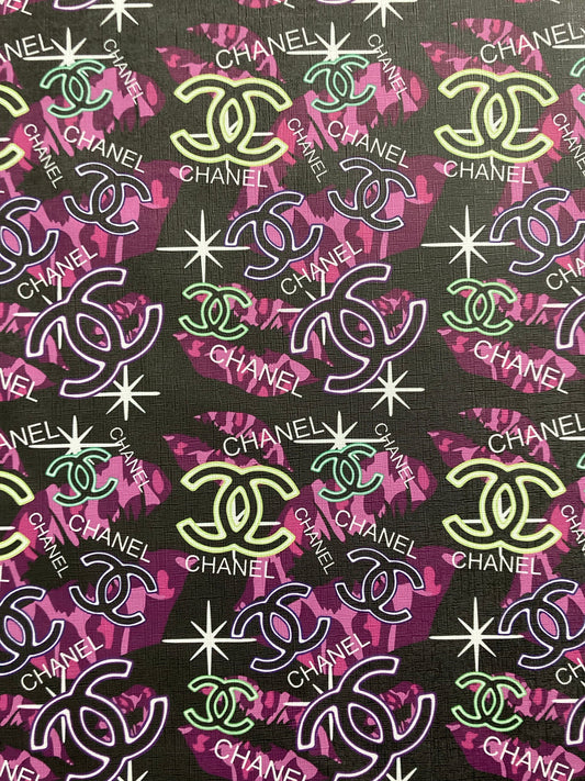 Custom Chanel Bling Leather Fabric for Upholstery