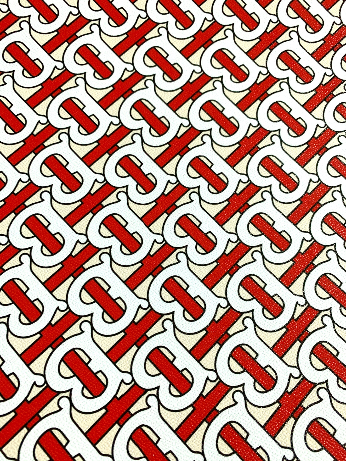 BBR Classic Letter Pattern Designer Inspired Leather For Bag