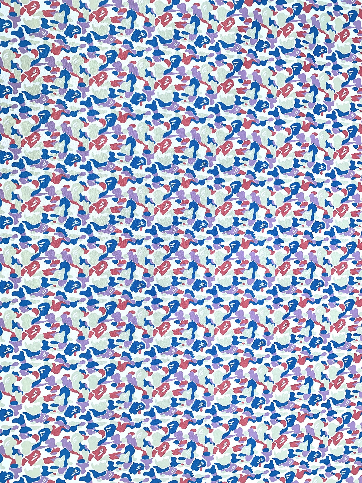 Custom Sneakers Bright Colorful Bape Vinyl Leather for Handmade Crafts DIY