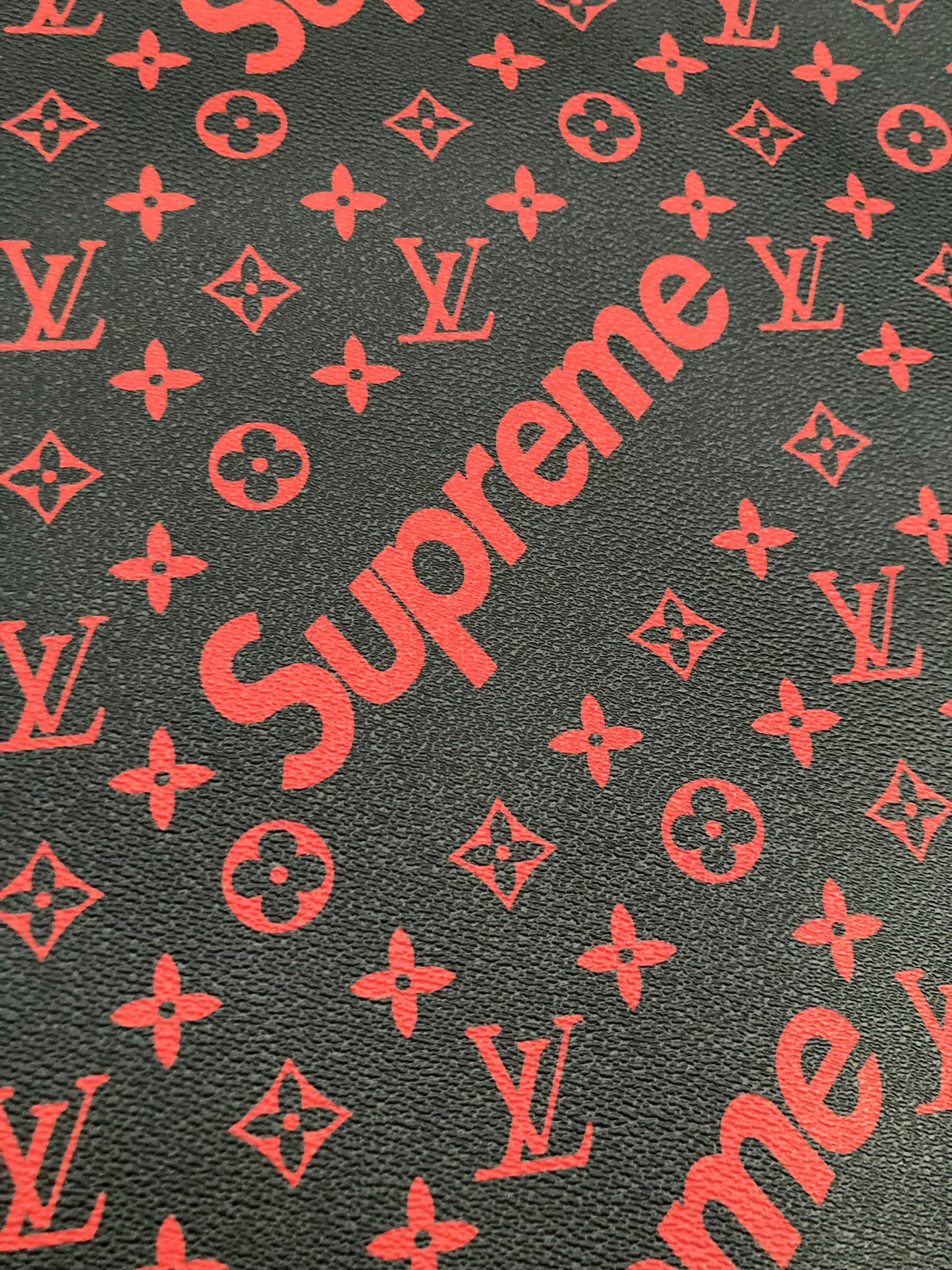 Handmade Crafting LV Supreme Vinyl Leather for Custom Car Upholstery