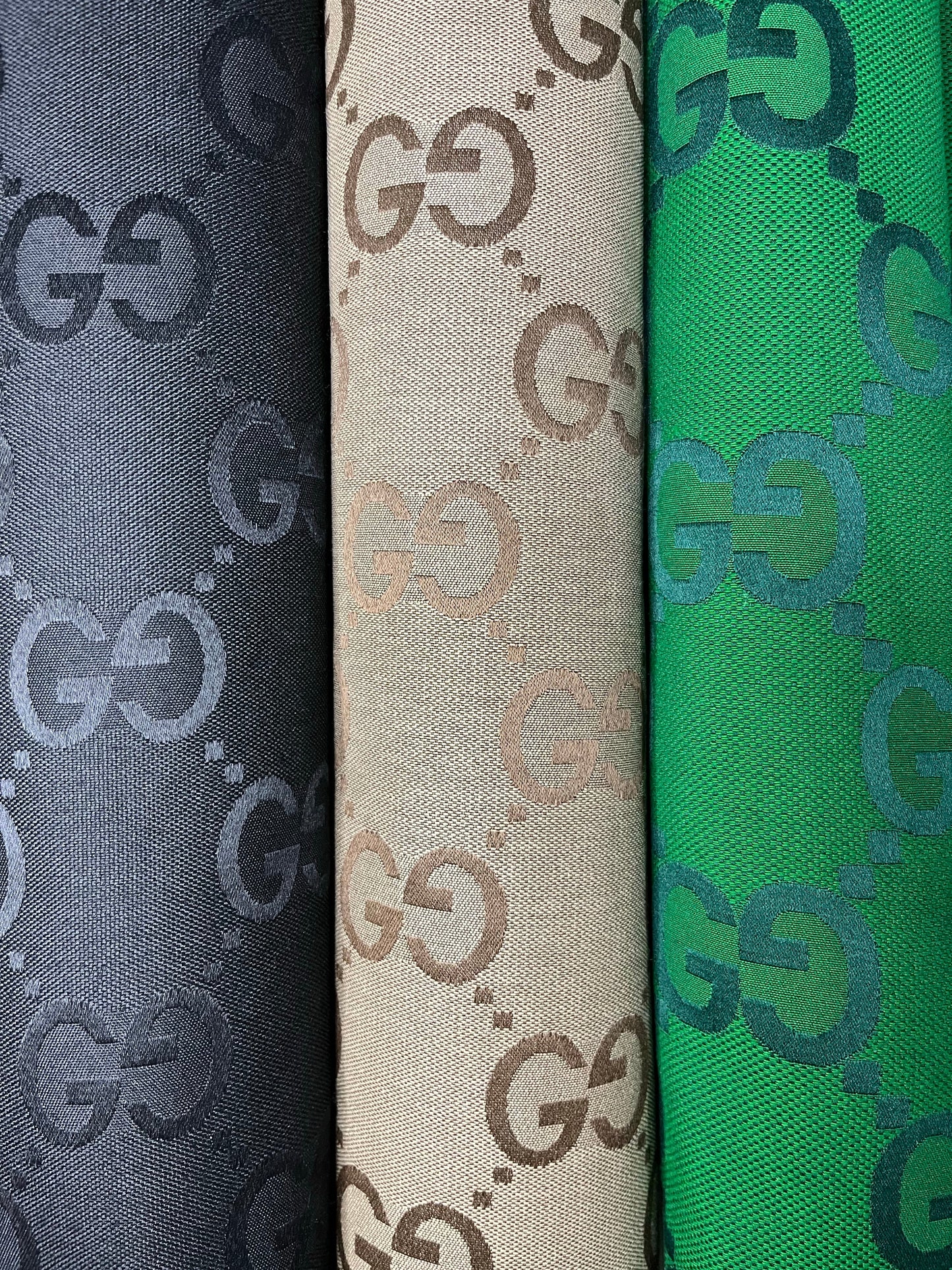 Sewing Cotton Fabric Green GG Gucci Inspired Designer Fabric Sold by Yard