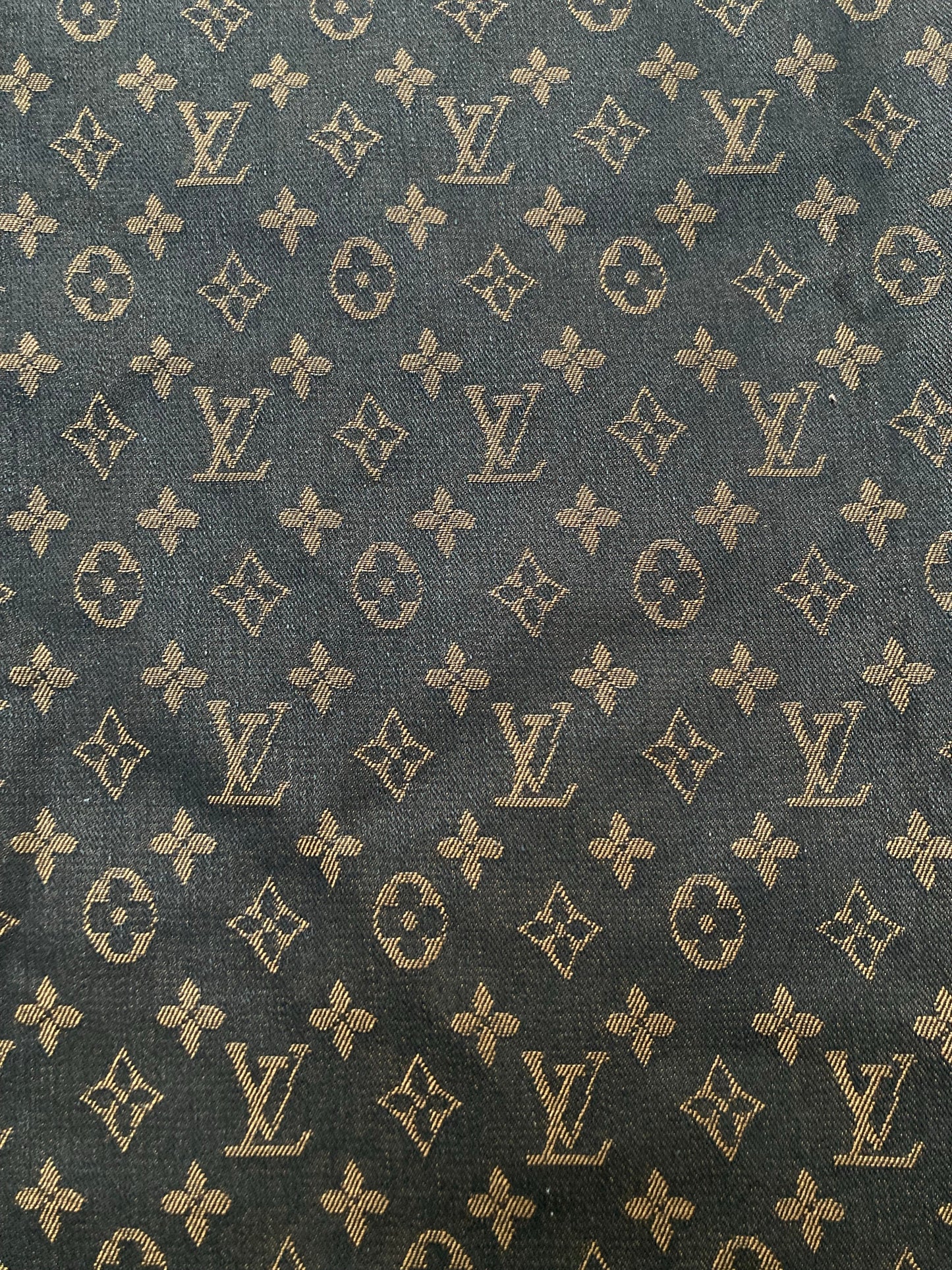 Handmade Sewing Brown LV Denim Favorite for Custom