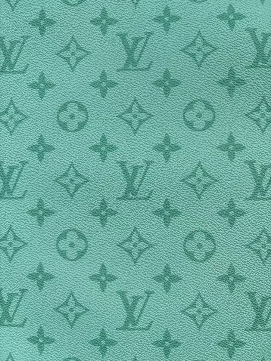 Light Green Louis Vuitton Leather Sheet Designer Fabric for Crafts DIY Hobbylobby - mingfabricstore