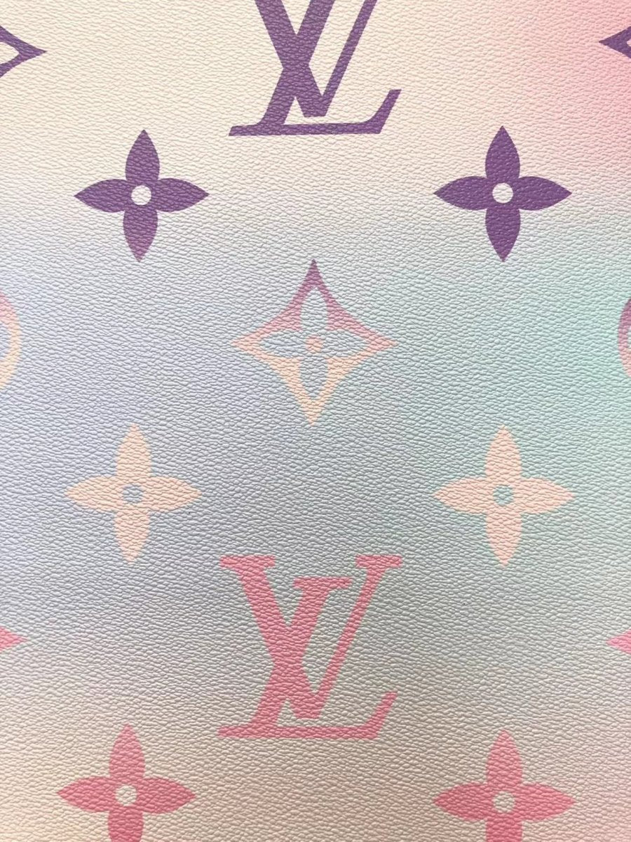 Light Pink Blue By the Pool LV Vinyl for Custom - mingfabricstore