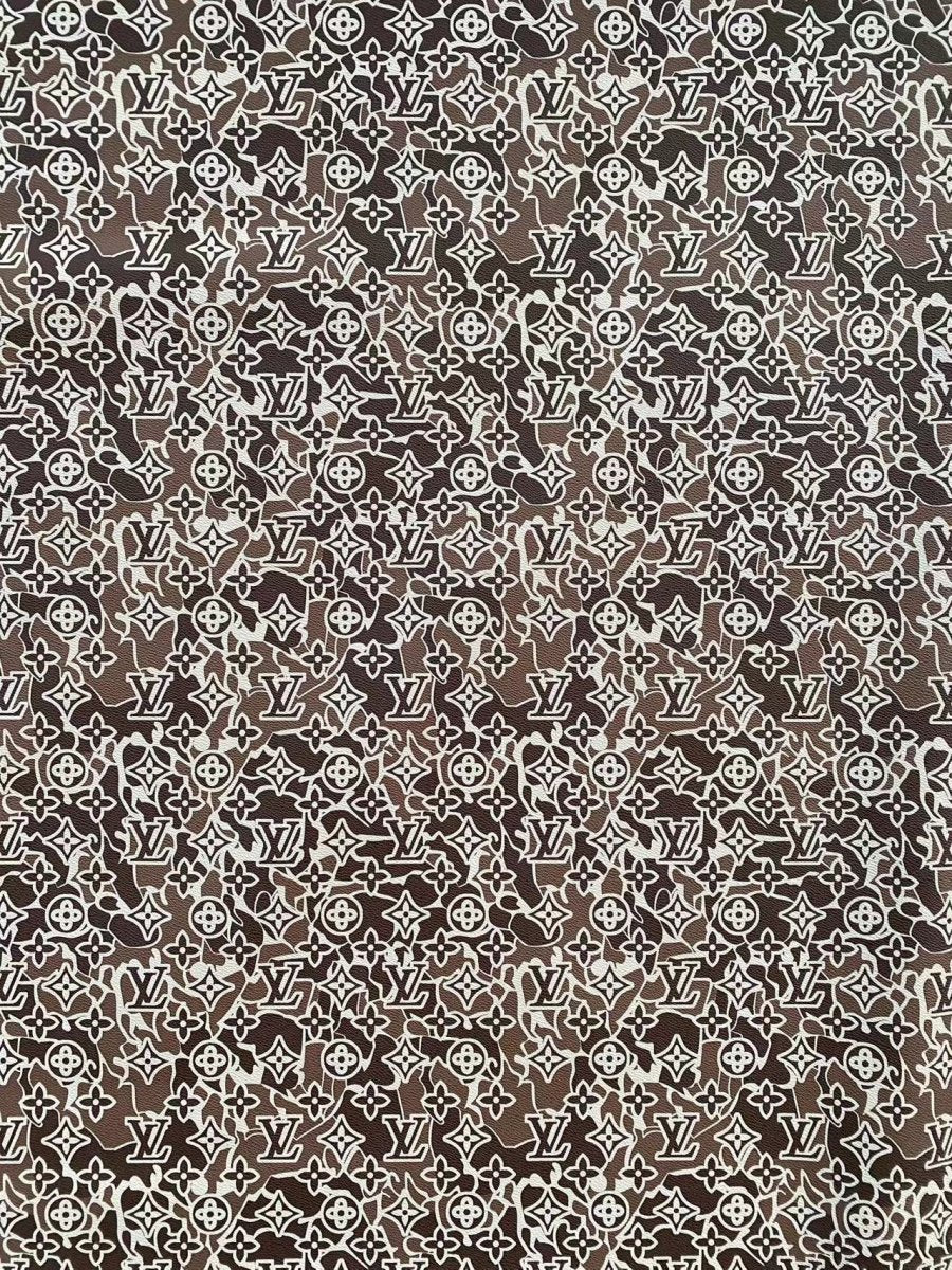 Louis Vuitton Camouflage Leather Sheet Designer Fabric - mingfabricstore